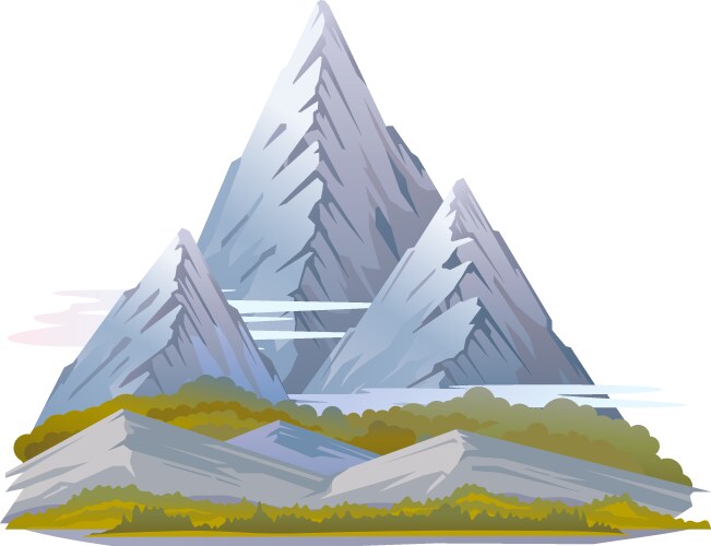 High mountain landscape vector image