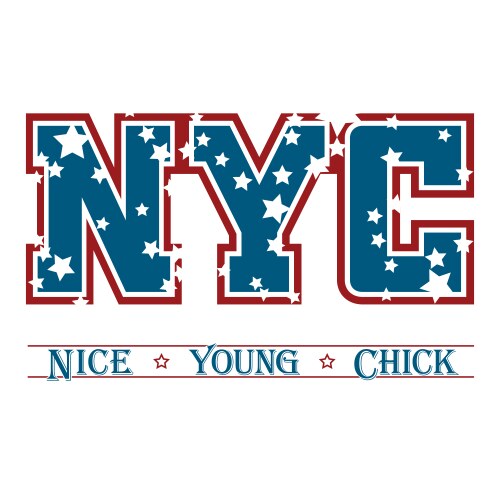 t shirt typography graphic new york chic vector image