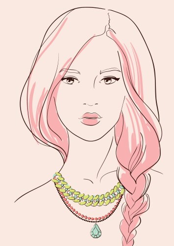 Beautiful woman vector image