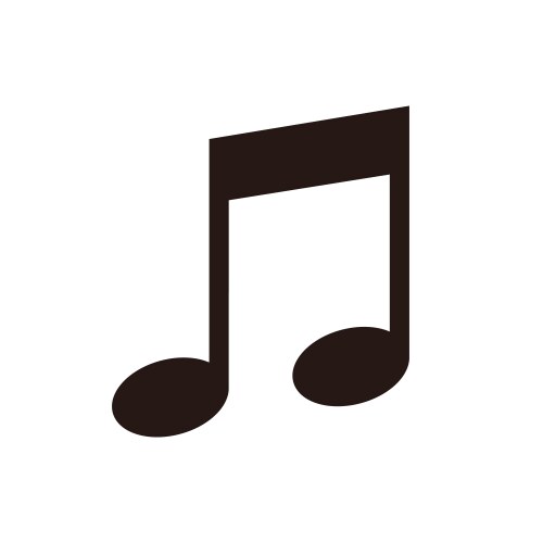 Music note icon vector image