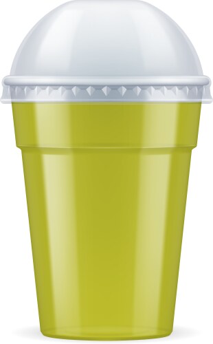 Plastic cup vector image