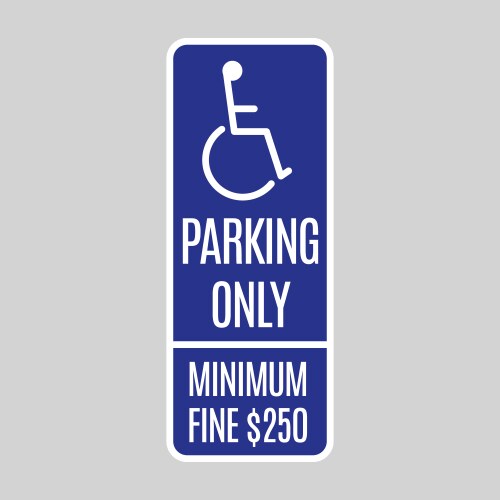 disabilities parking only traffic sign vector image