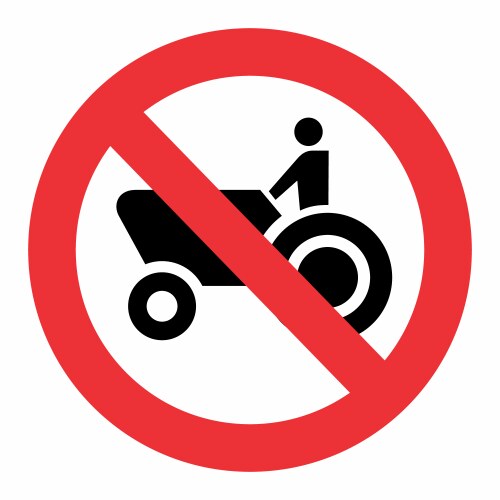 No agricultural machinery traffic sign vector image