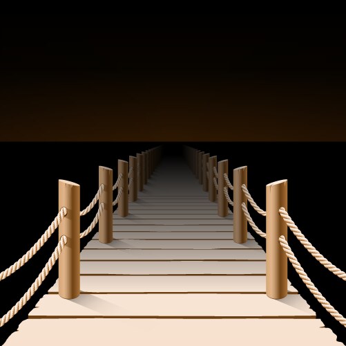 Night pier vector image