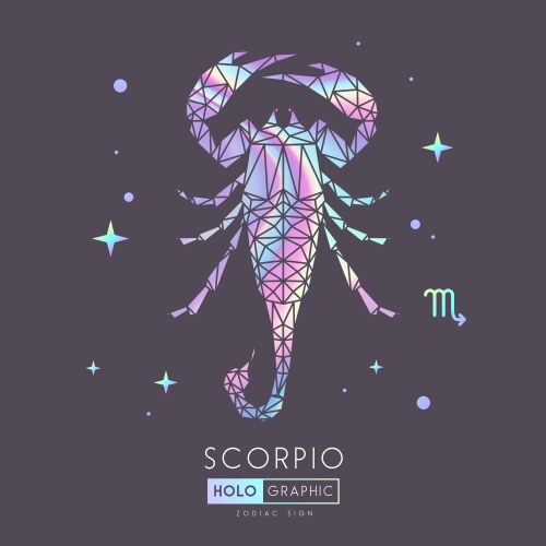 Witchcraft card with astrology scorpio zodiac sign vector image