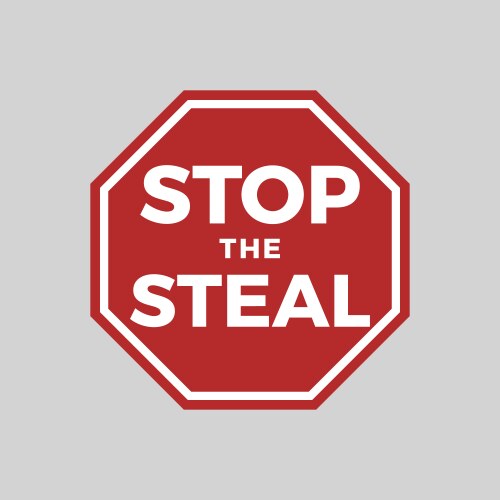 stop steal icon protest symbol against cheating vector image