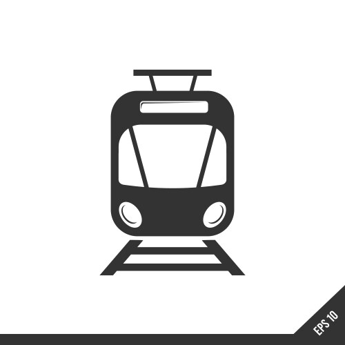 Train icon symbol on white background vector image