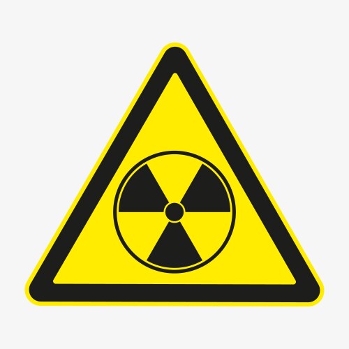 Radio hazard danger sign vector image