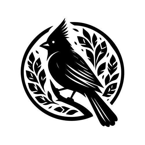 Cardinal bird logo icon vector image