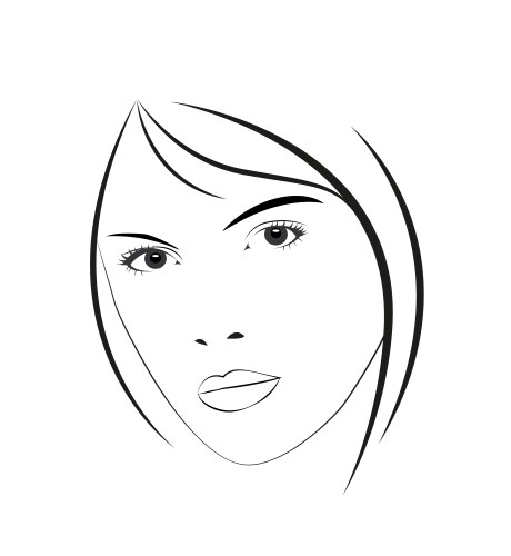 Woman face vector image