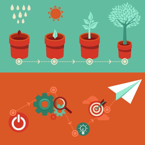 Strategy growth vector image