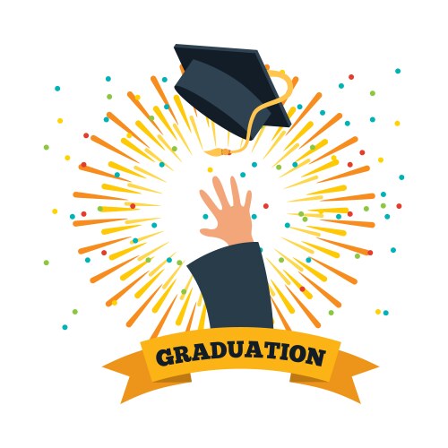 Academic graduation design vector image