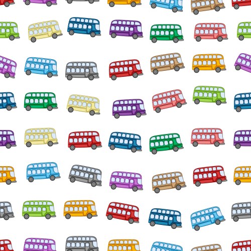 Bus pattern on a white background vector image