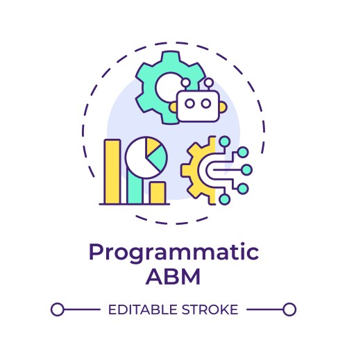 Programmatic abm multi color concept icon vector image