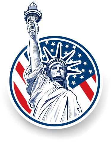 statue of liberty new york landmark vector image