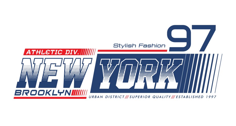 New york brooklyn typography design vector image