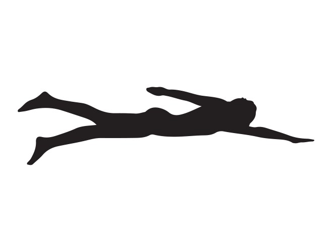 Swimmer silhouette art vector image