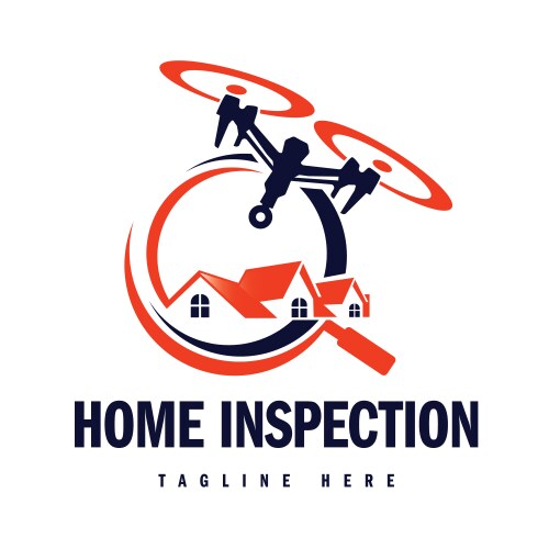 Home inspection logo design for realtor business vector image