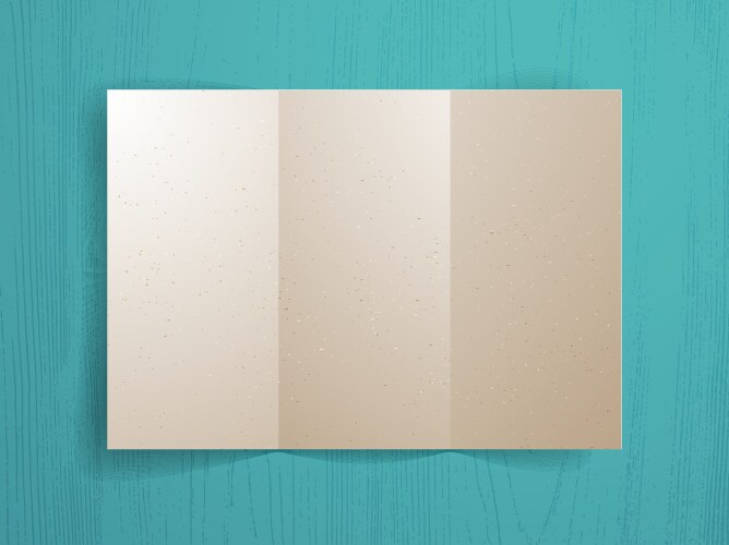 A4 print format folded paper sheet memo over vector image