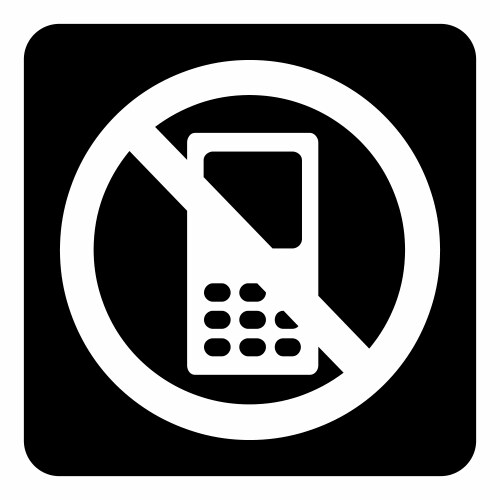 No mobile icon vector image