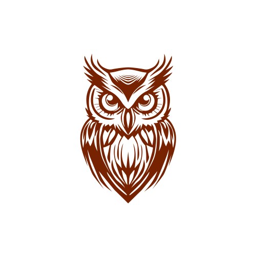 Owl bird animal wild design abstract illust vector image