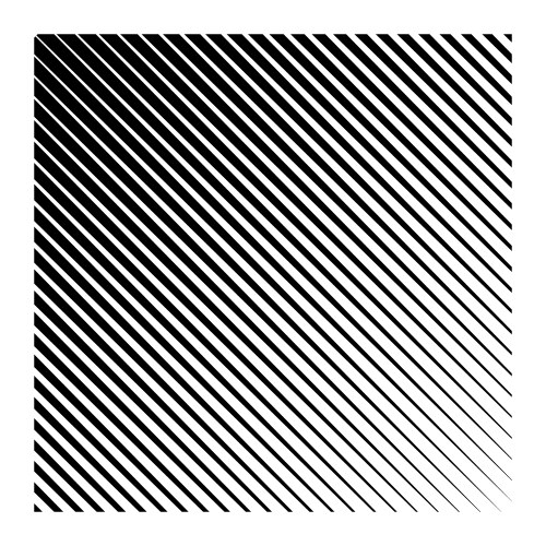 Black fading diagonal lines on white background vector image