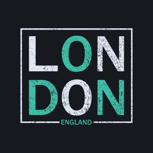 London t-shirt print vector image