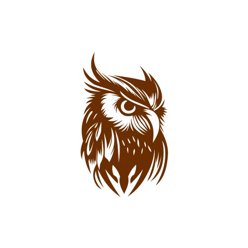 owl bird animal wild design abstract vector image