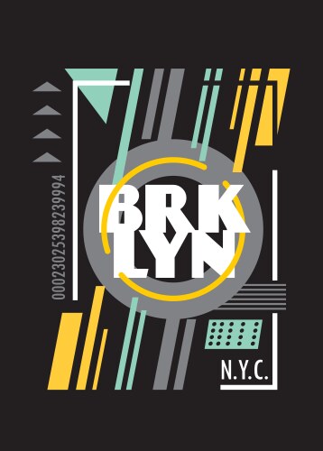 brooklyn new york city creative t shirt design vector image