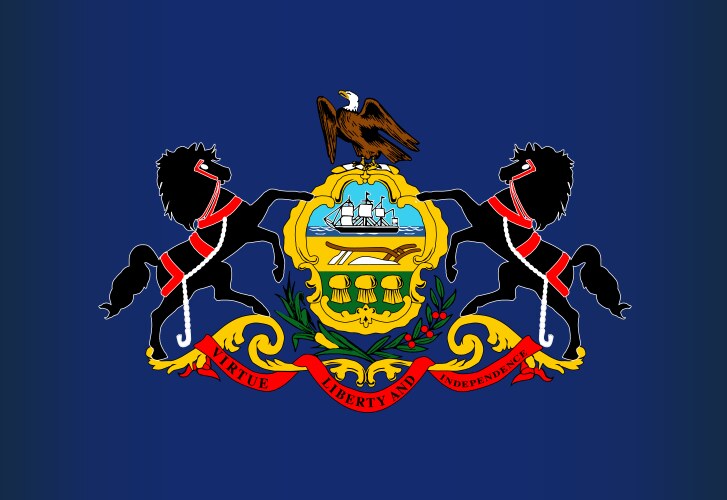 Pennsylvania state flag vector image