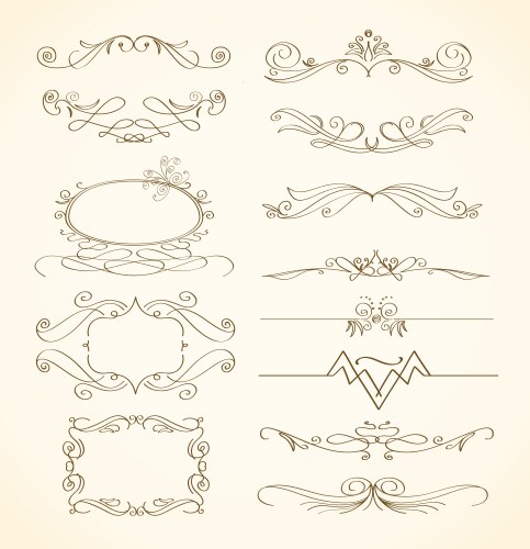 Floral borders vector image