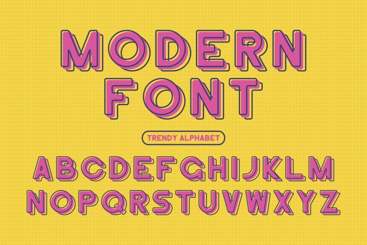 modern font vector image