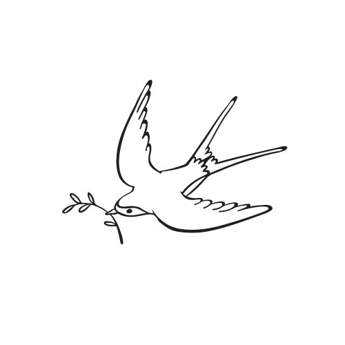 hand drawn bird vector image