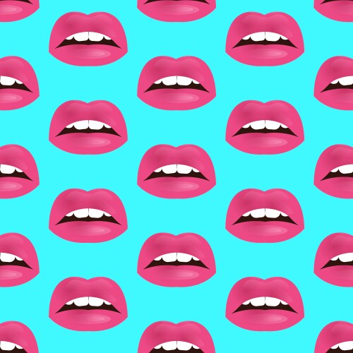 glamour seamless lip pattern vector image