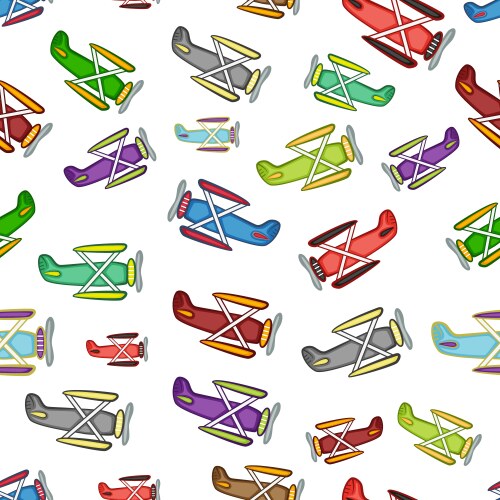 Airplane pattern on a white background vector image