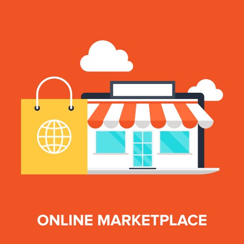 online marketplace vector image