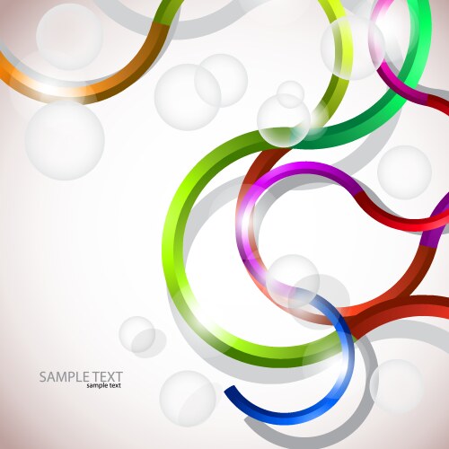 Colorful abstract curves vector image