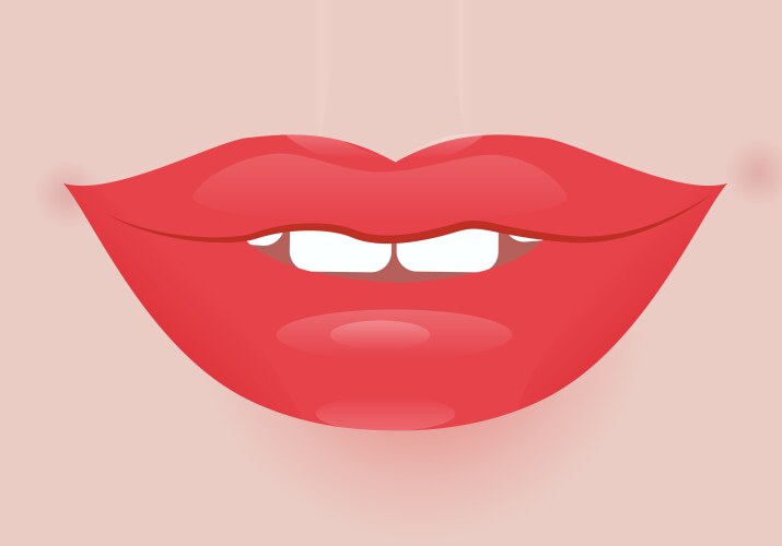 glamour lip icon vector image