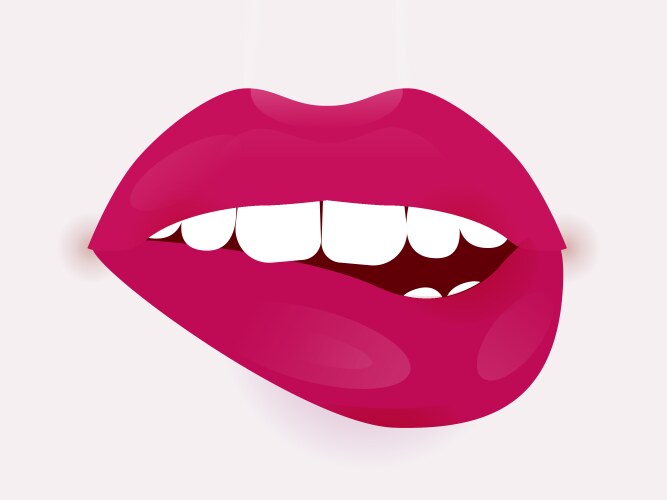 glamour lip icon vector image