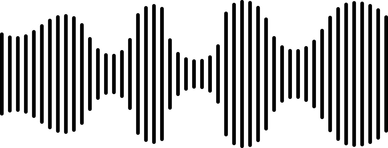 Abstract sound wave with vertical vector image