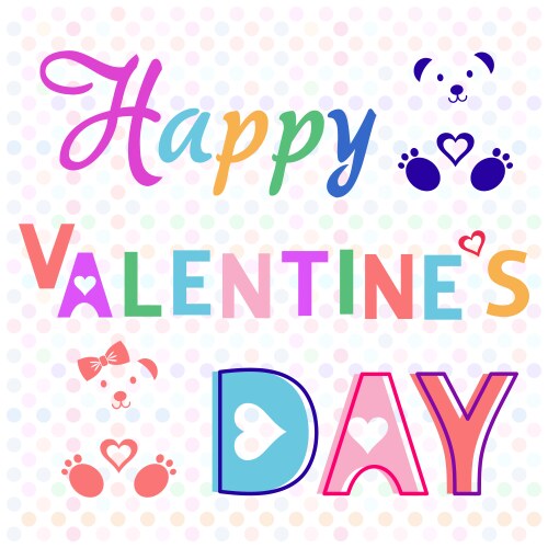 Valentines card vector image