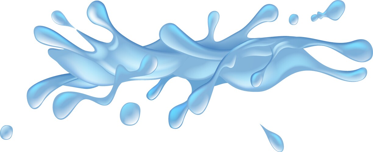 Cartoon water splash vector image