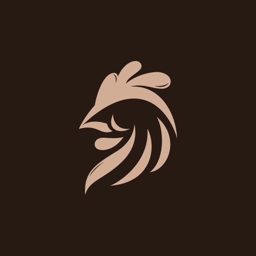 Abstract rooster logo template vector image