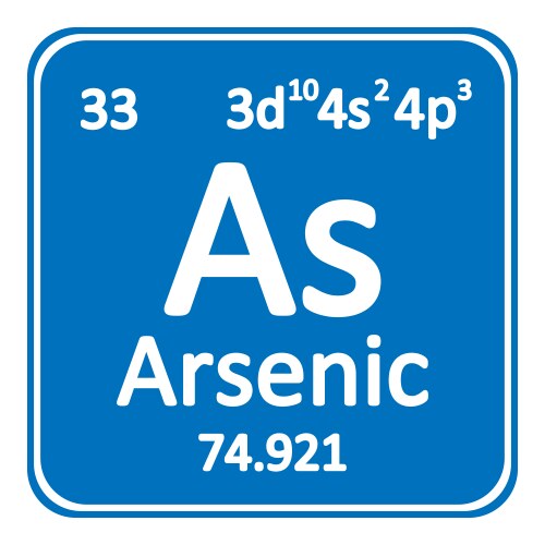 Periodic table element arsenic icon vector image