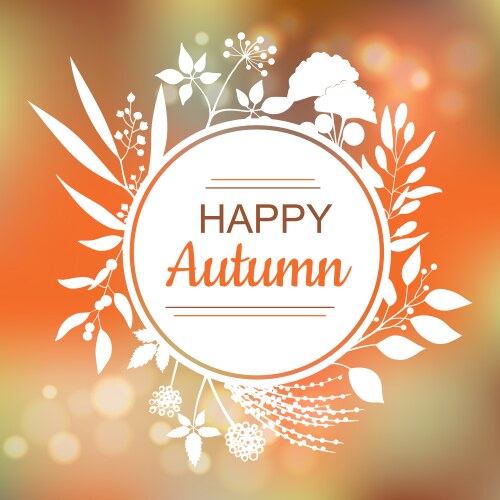 Happy autumn card design vector image