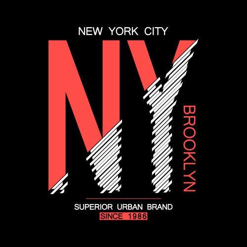 nyc modern t-shirt vector image