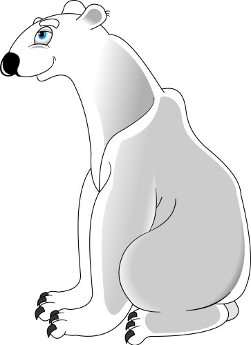 Polar bear cartoon vector image