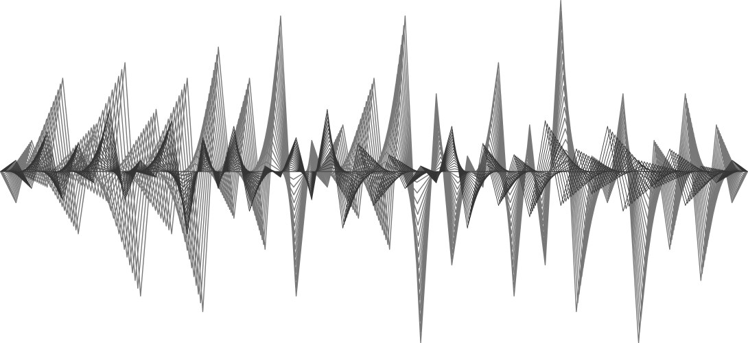 Complex waveform pattern oscillating vector image