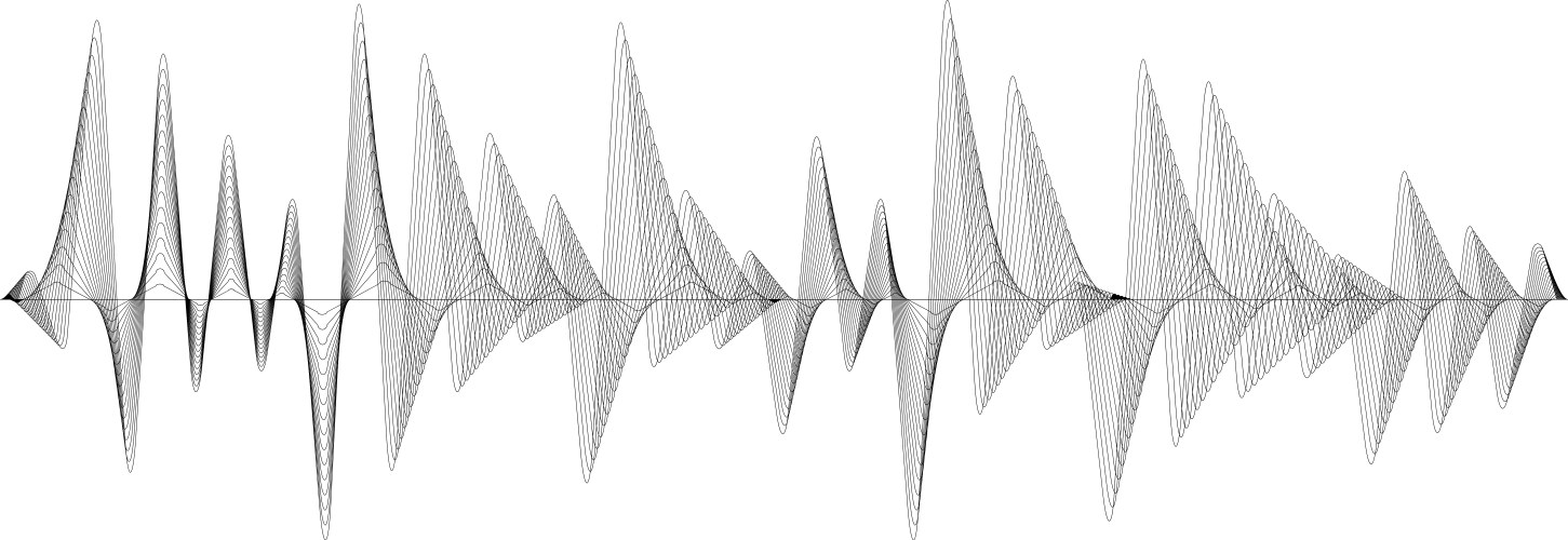 Captivating abstract sound wave lines visually vector image