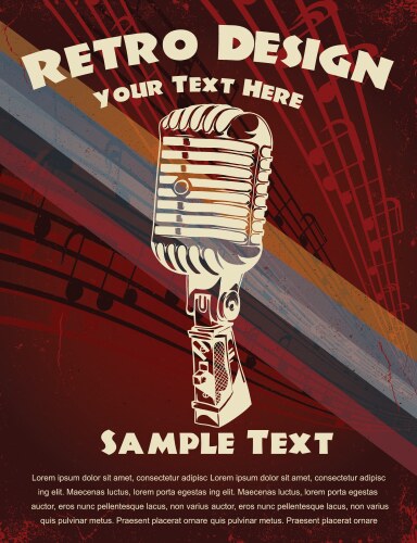 retro concert poster vector image